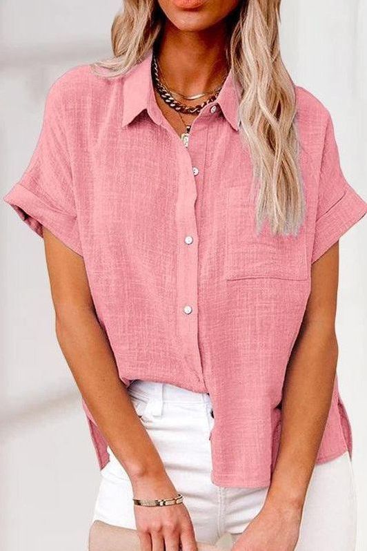 High-quality women's elegant buttoned shirt, long sleeve blouse for refined office wear or stylish everyday.