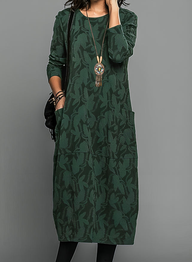 Women's elegant floral printed midi dress, ideal for wedding guests & summer occasions