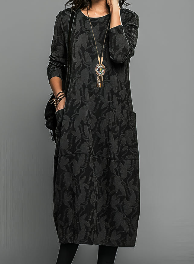 Beautiful women's occasion wear: printed midi dress, suitable for wedding guests & summer parties