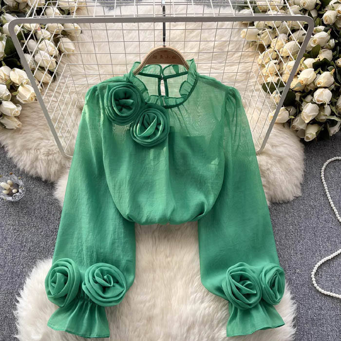 Spring fashion women's flowy blouse, an elegant and comfortable top for versatile casual wear.