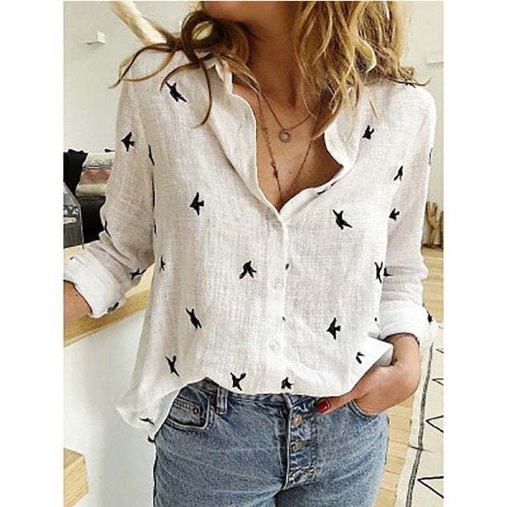 Airy women's stylish blouse, perfect summer top. Long-sleeve design for elegant everyday comfort.
