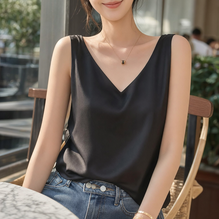 Casual women's sleeveless tank top, perfect for everyday wear and comfortable summer fashion.