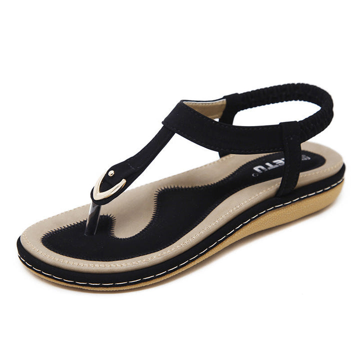 Comfortable women's Elowen flat sandals, offering orthopedic arch support for improved foot health.