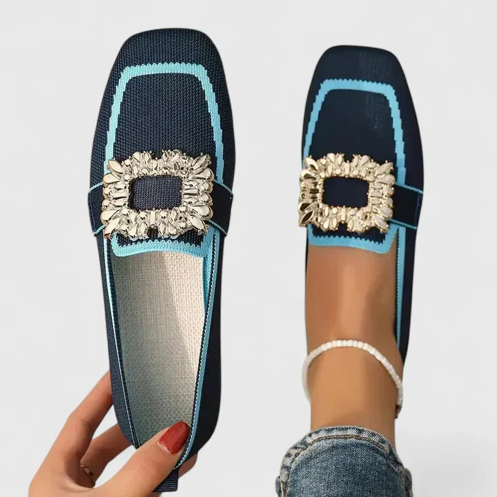 Women's embellished slip-on loafers, perfect for spring fashion & summer shoes with comfort