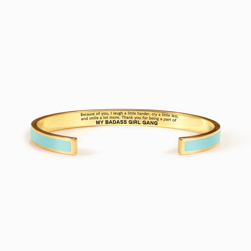 Women's engraved bangle bracelet made of stainless steel, a thoughtful friendship or Christmas gift