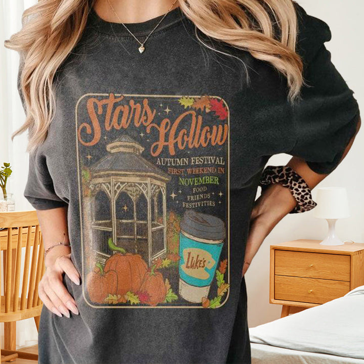 Close-up of the neckline on a women's essential cotton tee, showcasing comfortable crew style