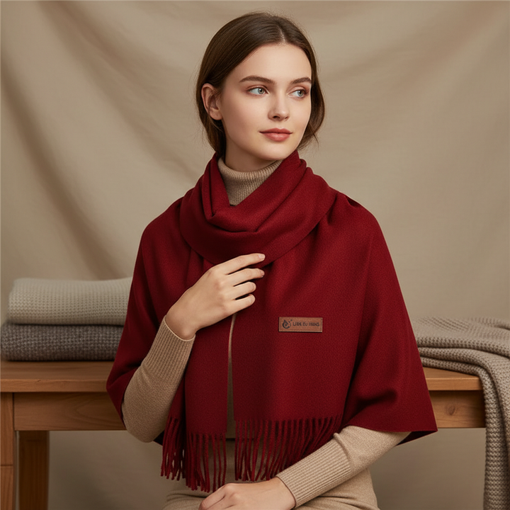 Women's extra large soft winter scarf, a cozy fashion accessory for elegant style & warmth.
