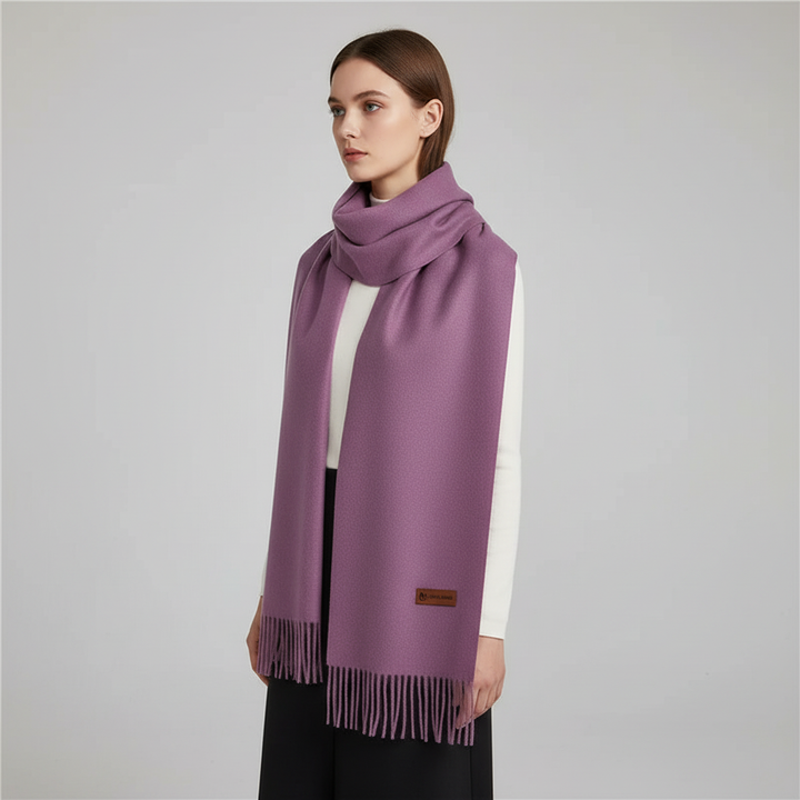Cozy women's extra large winter scarf, a soft neck warmer and versatile fashion accessory for cold days.