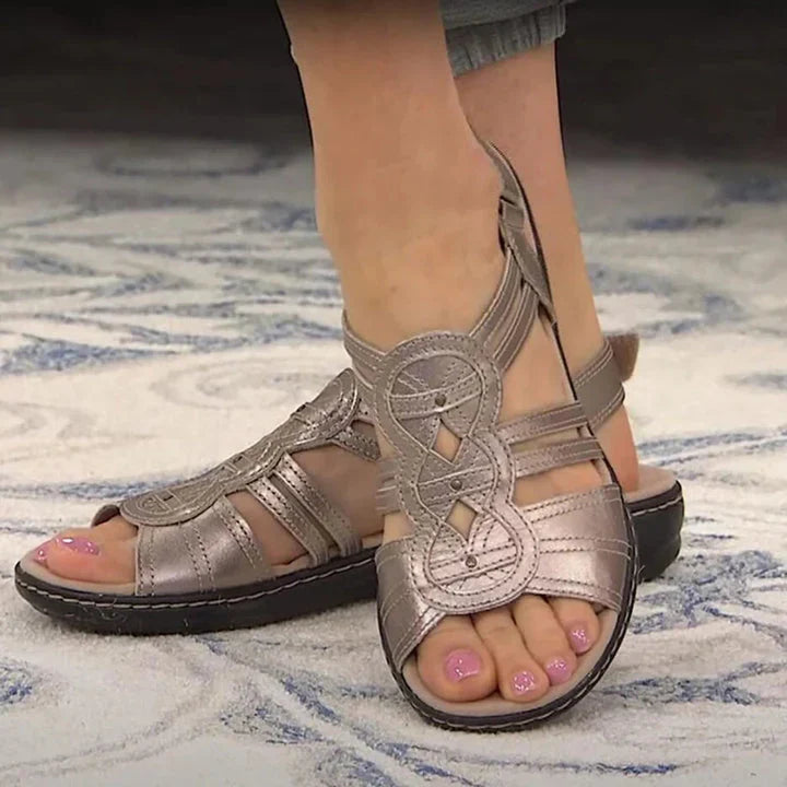 Women's comfort flat sandals offering all-day support and chic style, perfect for summer adventures.