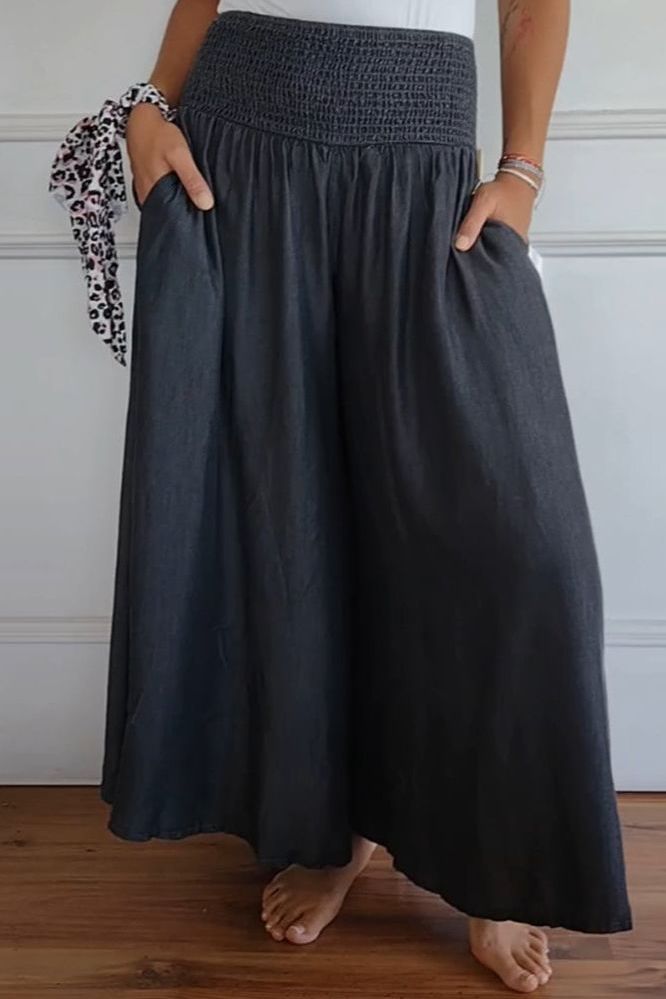 Women's flattering A-line midi skirt. Perfect for effortless everyday wear & comfortable work fashion.