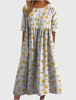 Women's flattering summer dress featuring intricate embroidery and a flowy, comfortable silhouette.