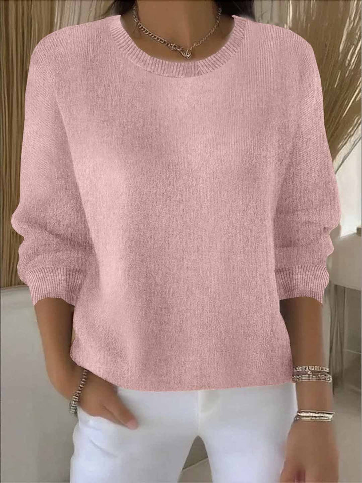 Comfortable ladies' flowy relaxed fit sweater. Perfect casual chic pullover for autumn.
