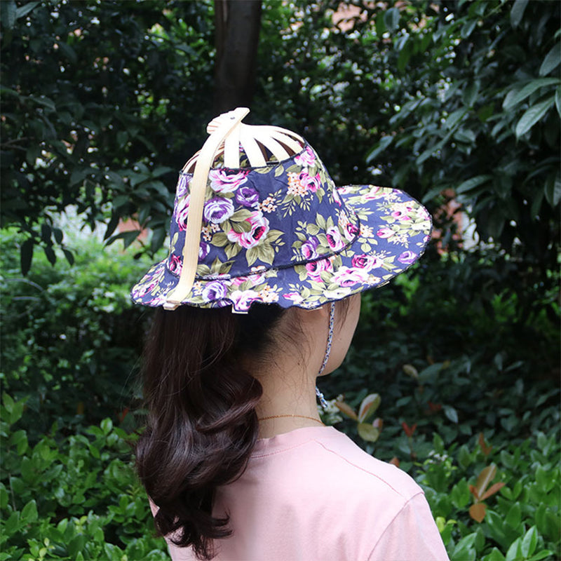 Travel-friendly women's hat: foldable bamboo sun hat with maximum UV protection