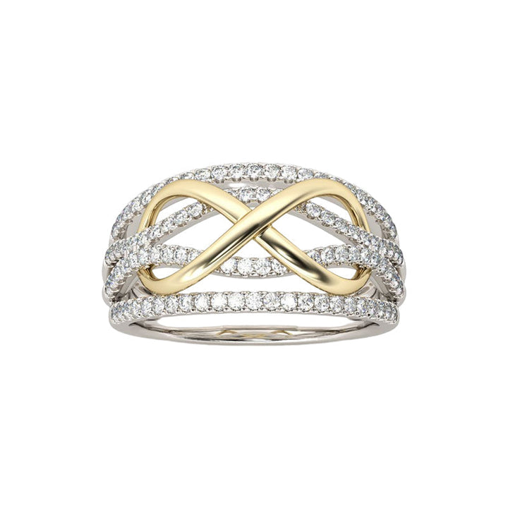 Women's 'Forever Linked' mother daughter ring, presented as a thoughtful gift, alloy material with gemstone