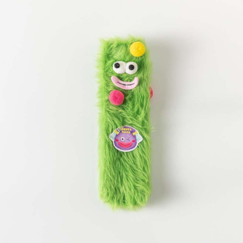 Soft coral velvet socks for women, designed with a cute 3D character