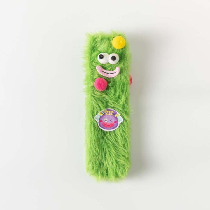 Soft coral velvet socks for women, designed with a cute 3D character