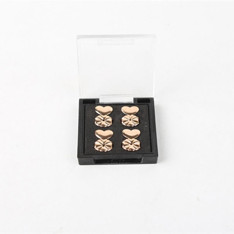 Assortment of golden and silver earring lifters & backs, high-quality hypoallergenic jewelry accessories.