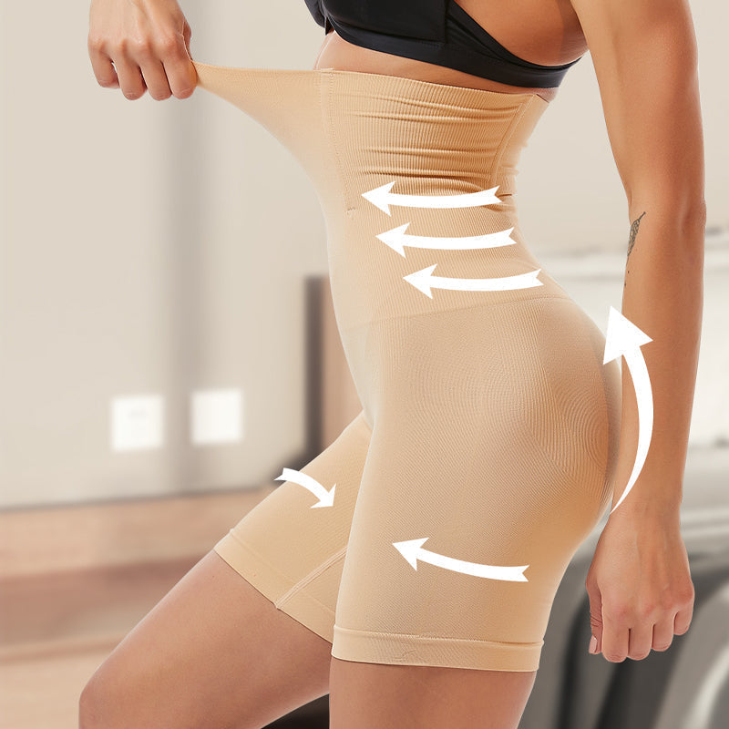 Nylon butt lifter shapewear, high-waisted and seamless for a smooth silhouette.