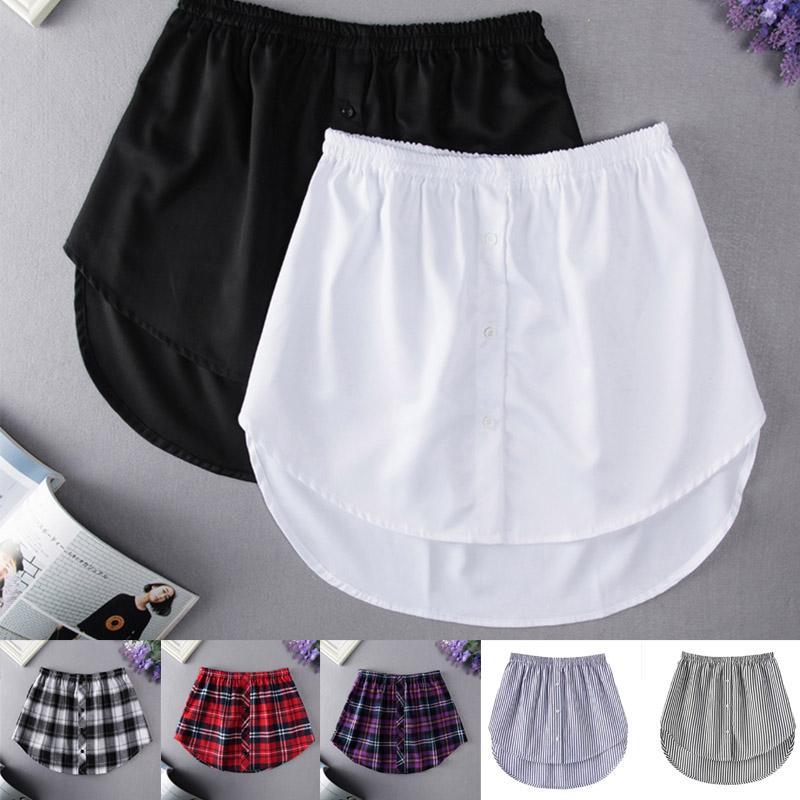 Women's high waist layering fake hem skirt, casual polyester fashion accessory