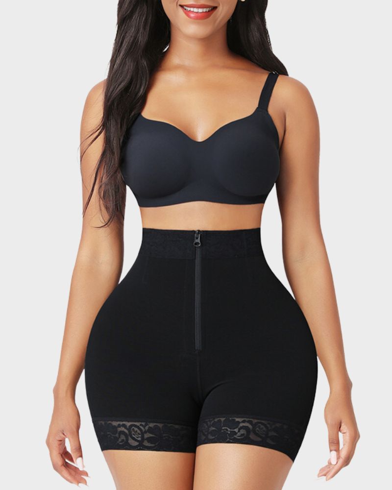 Slimming women's high-waist butt lifter shorts, offering invisible tummy control and body shaping.