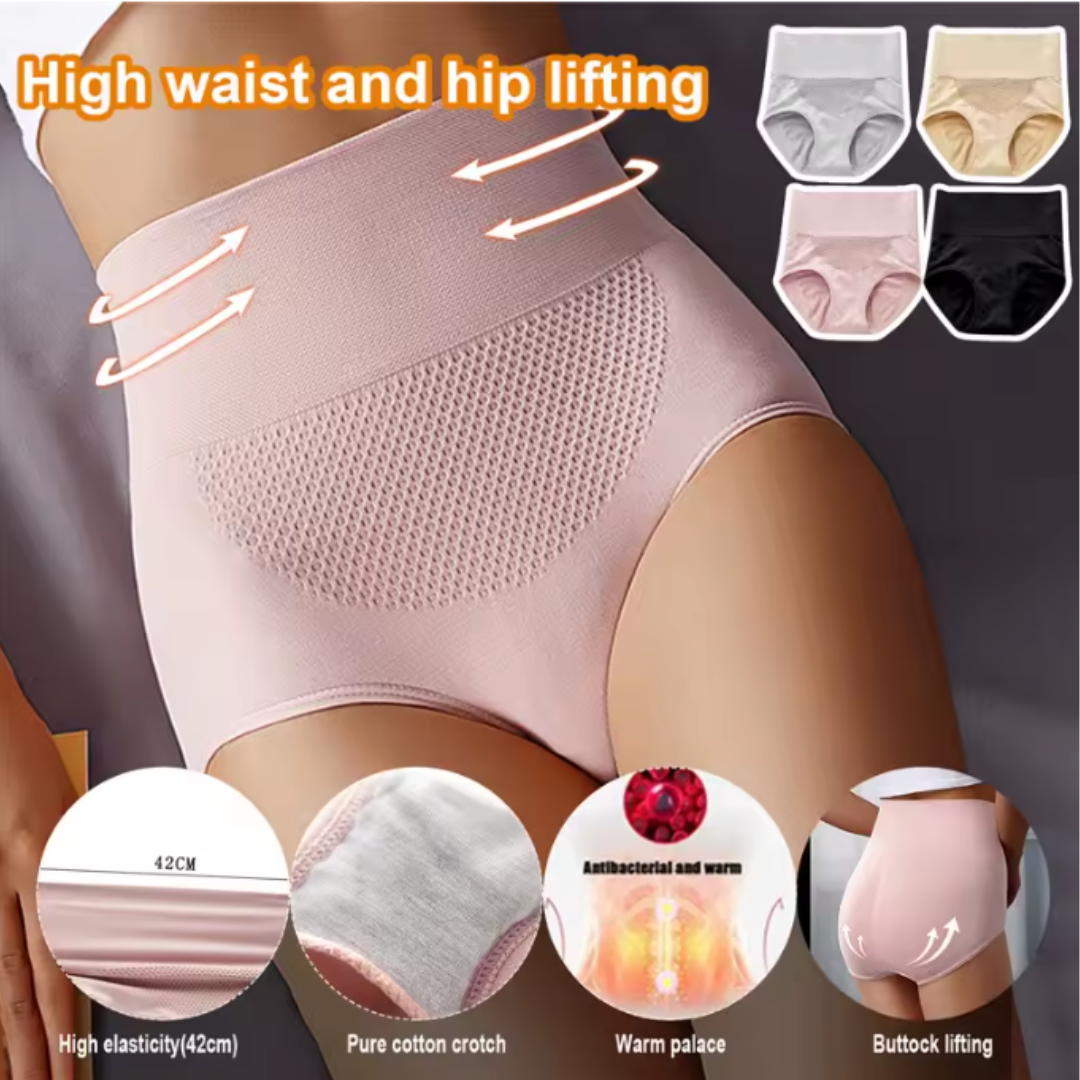 Women's high-waist tummy control underwear, a seamless body shaper for a smooth silhouette.