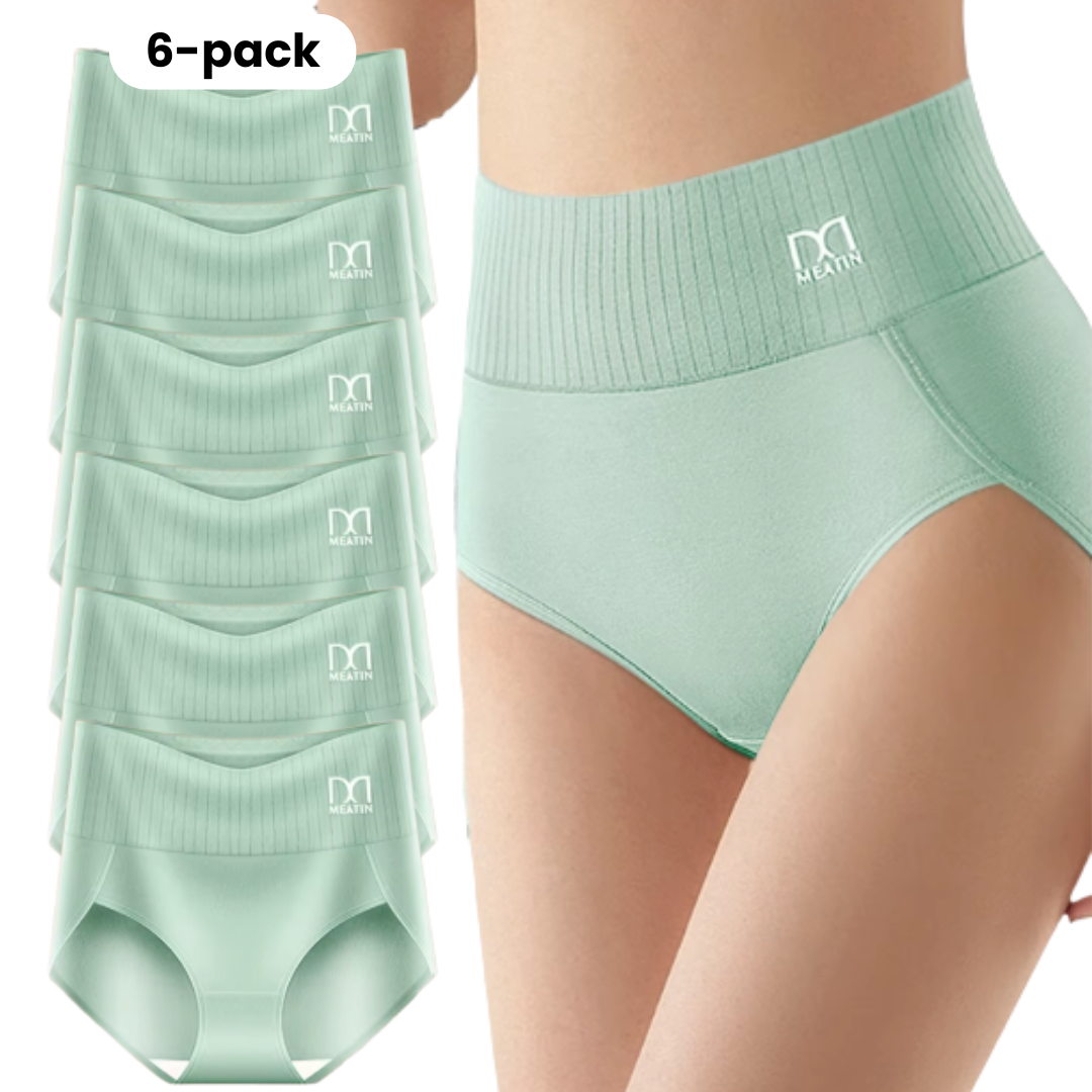 Comfortable women's high-waist seamless shaping underwear multi-pack, ideal for daily use.
