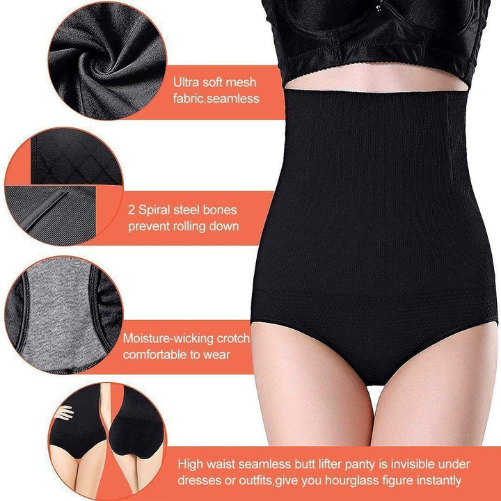 Seamless high waist shapewear panties, butt lifter and tummy control for postpartum women's underwear