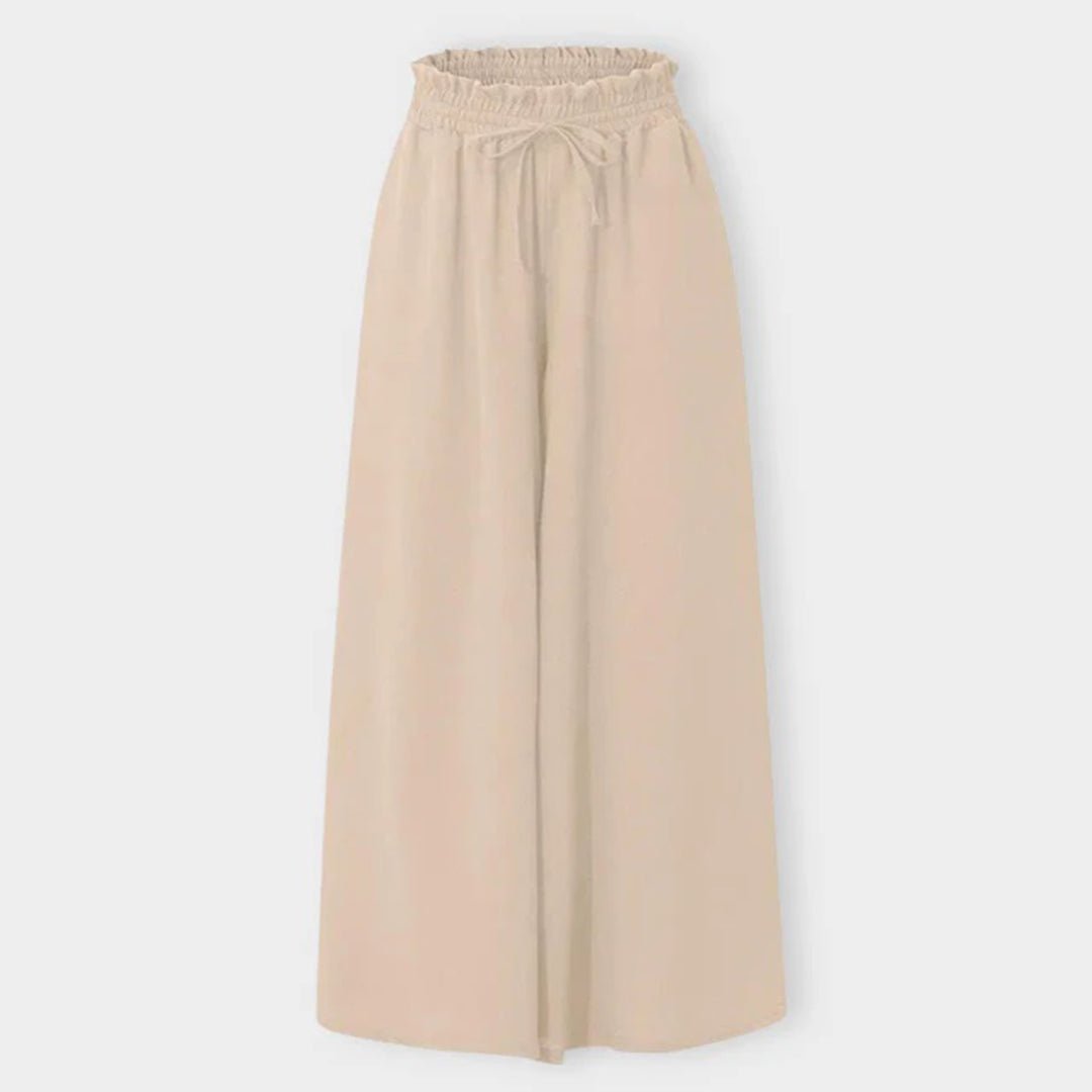 Versatile high waisted wide leg palazzo pants for women, perfect for both casual and elegant looks.