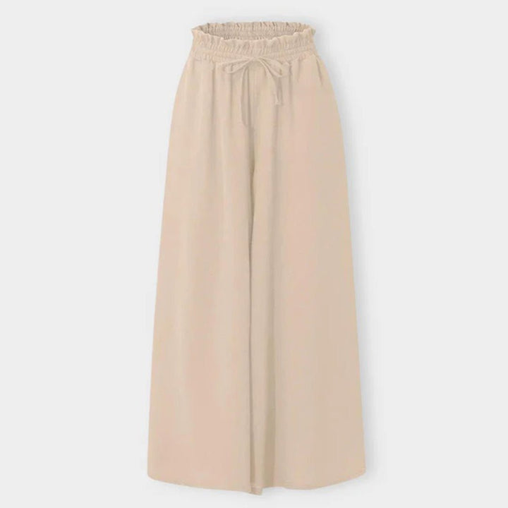 Versatile high waisted wide leg palazzo pants for women, perfect for both casual and elegant looks.
