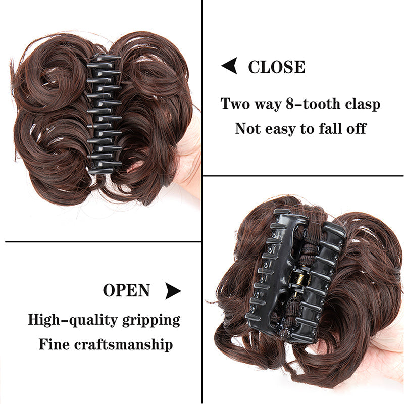 Beauty hair accessory: women's instant volumizing bun clip, wig-like synthetic hair.