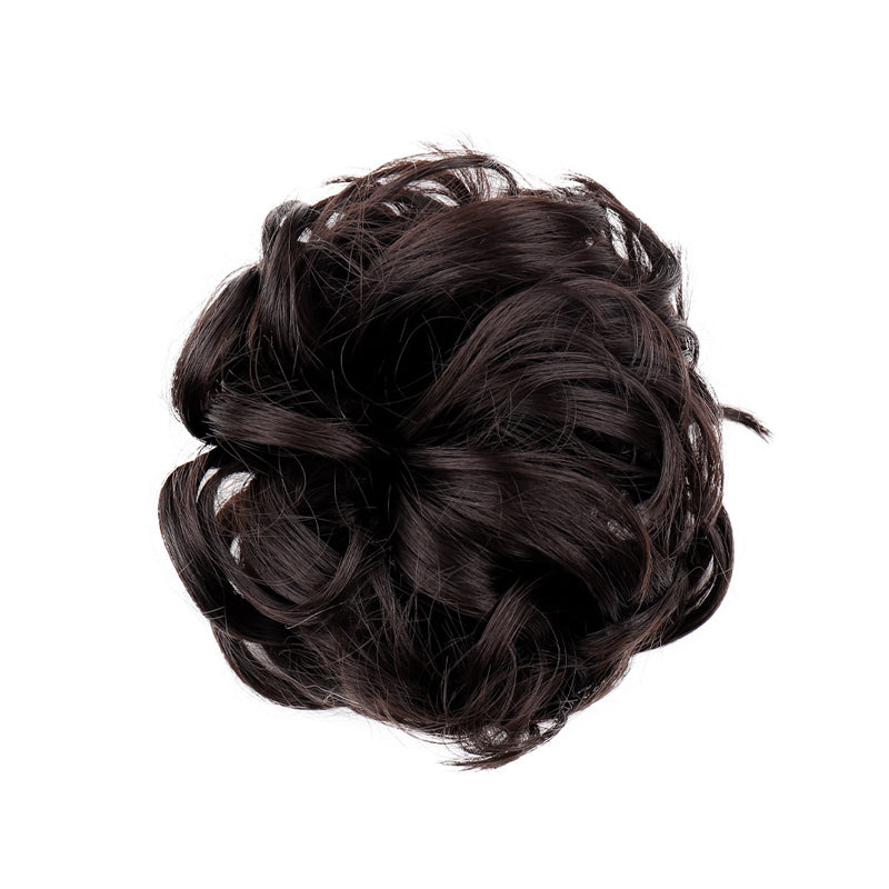 Volumizing hair bun clip, synthetic hair accessory for women, creates a full and beautiful bun.