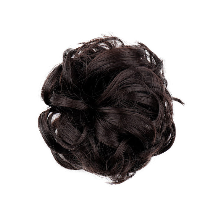 Volumizing hair bun clip, synthetic hair accessory for women, creates a full and beautiful bun.