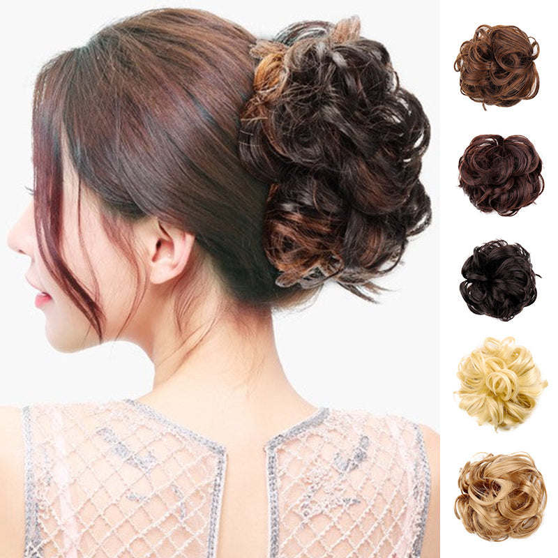 Effortless volumizing hair bun clip for women, synthetic wig accessory, perfect for quick styling.