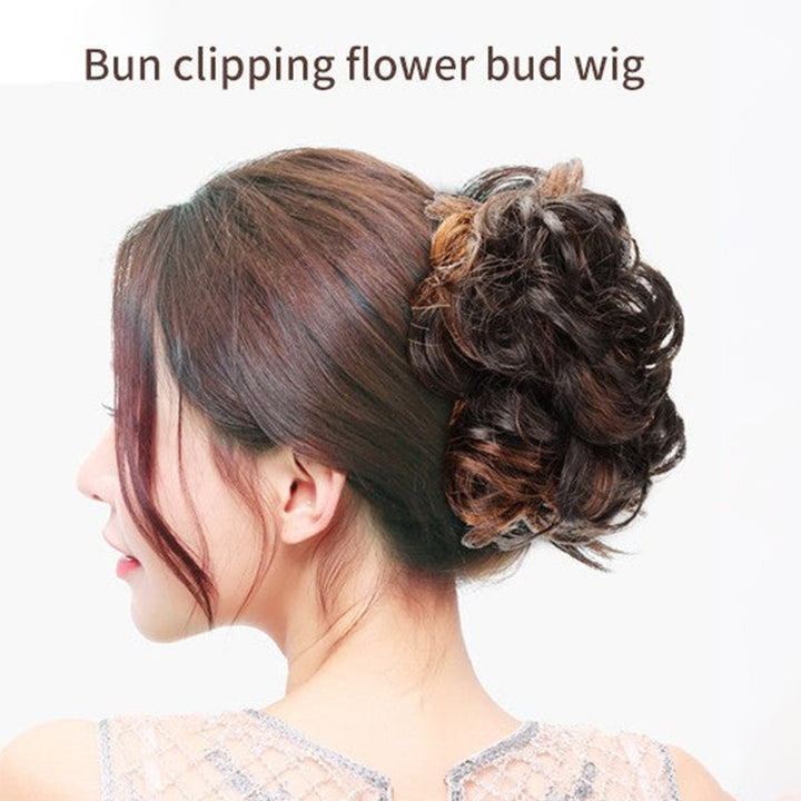 Formal/casual women's hair bun clip, synthetic, adds instant volume, quick beauty solution.
