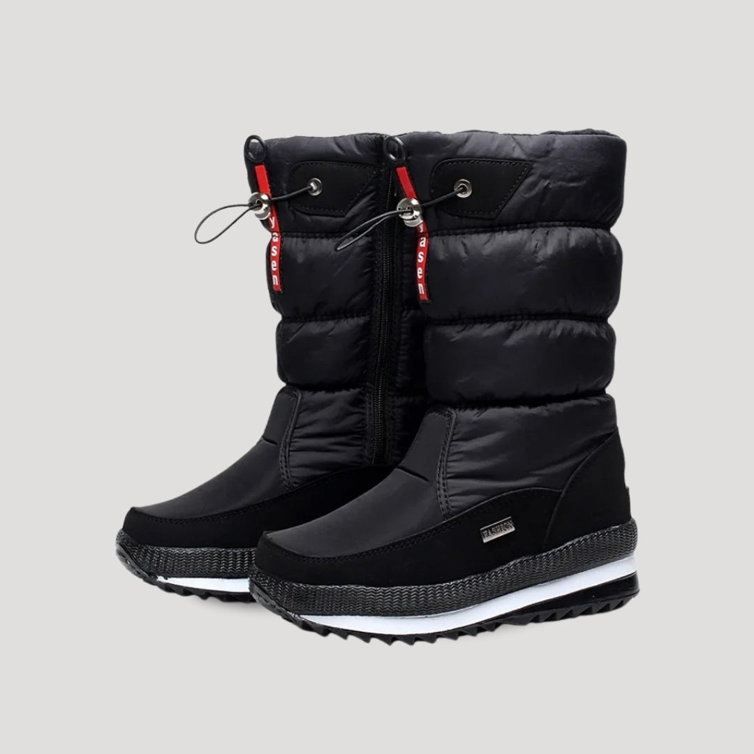 Women's insulated waterproof winter boots for extreme cold, ideal for snow & ice. Slip-resistant outdoor footwear.