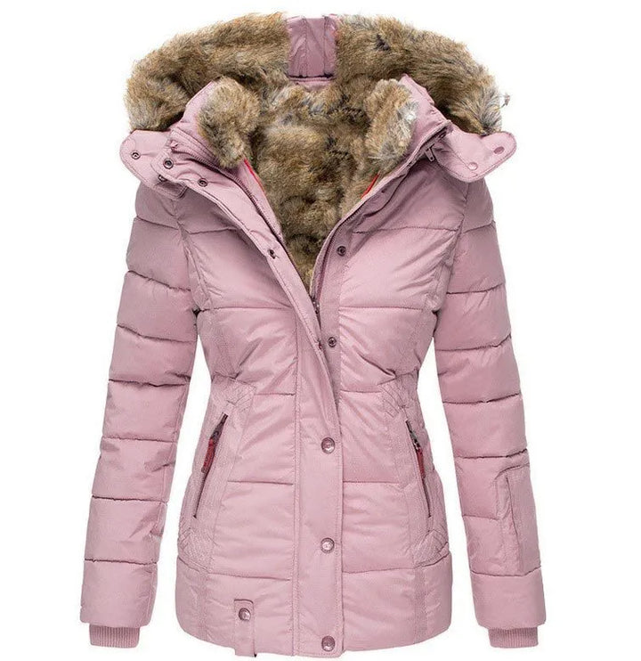 Fashionable women's winter coat. Insulated, cozy design provides warmth in extreme cold weather.