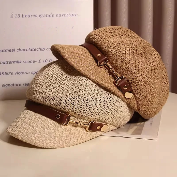 Women's knitted breathable sun hat, boho chic, perfect for beach and summer sun protection