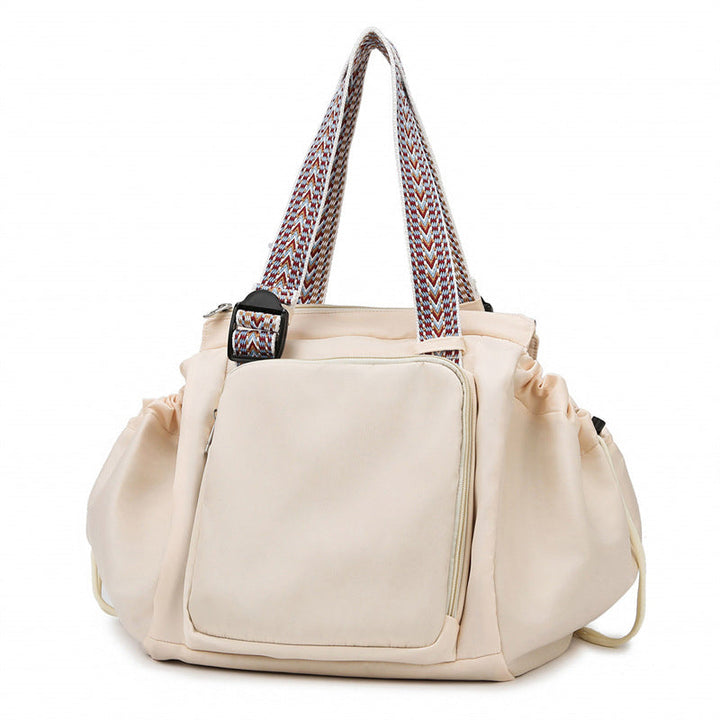 Women's large tote backpack made from high-quality black nylon material