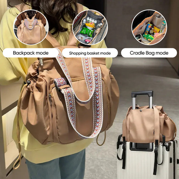Convertible tote backpack for women, spacious travel bag with multiple pockets