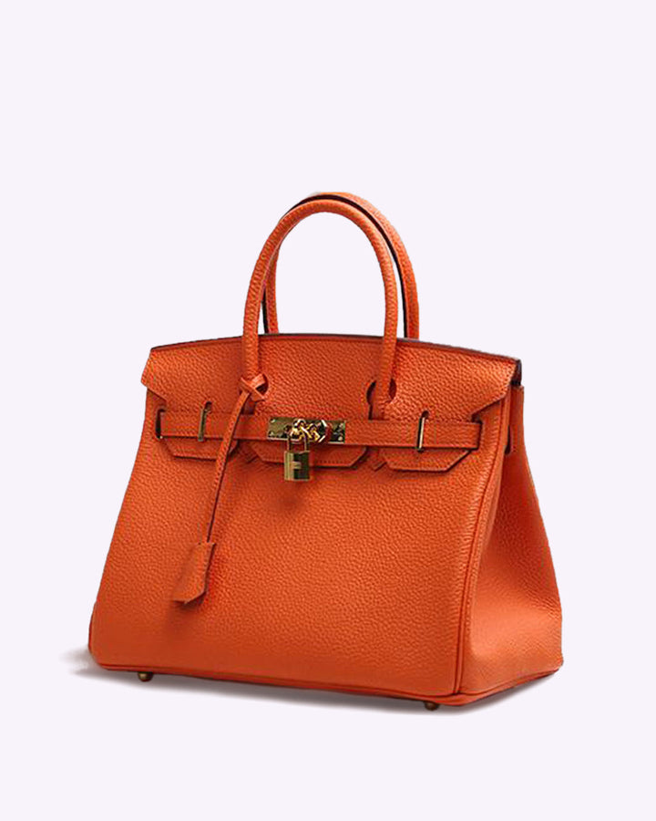 Timeless women's large leather handbag. Classic everyday tote, a versatile fashion accessory.