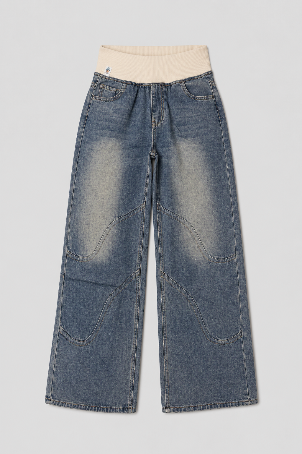 Women's light blue wide leg loose fit jeans with high waist for a comfortable, casual, and effortless everyday style.
