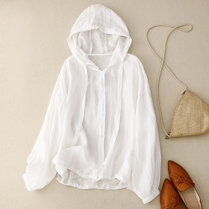 Soft, airy women's hoodie, lightweight for effortless spring & summer style. Enjoy relaxed comfort everyday.