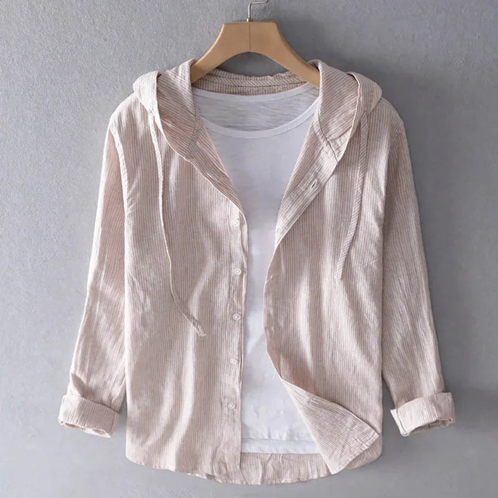 Elegant women's relaxed fit button-down blouse, a versatile lightweight top for spring and summer casual or dressy looks.