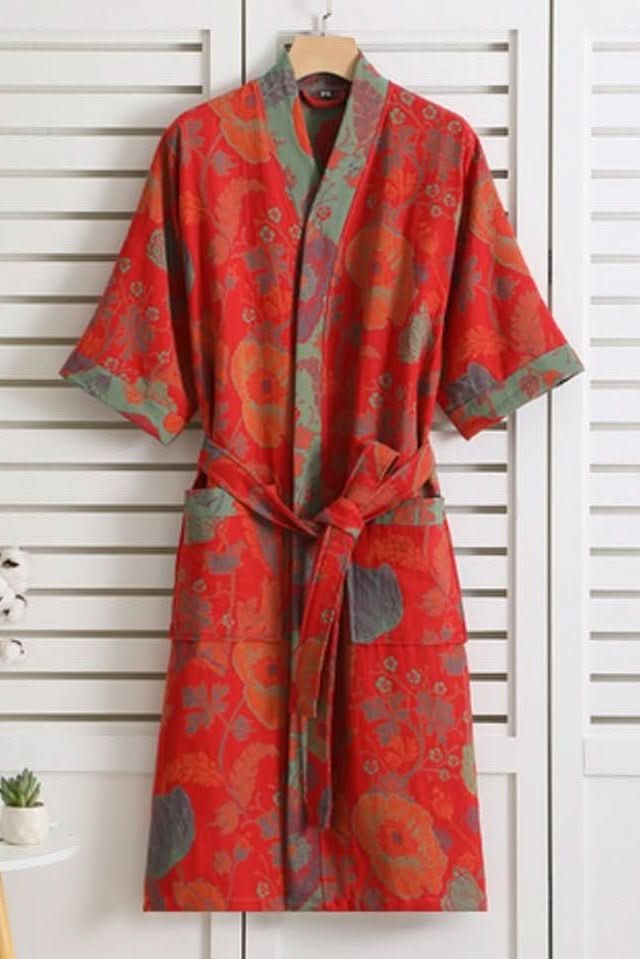 Breathable women's lightweight robe, offering soft comfort for spa days or relaxing home wear.