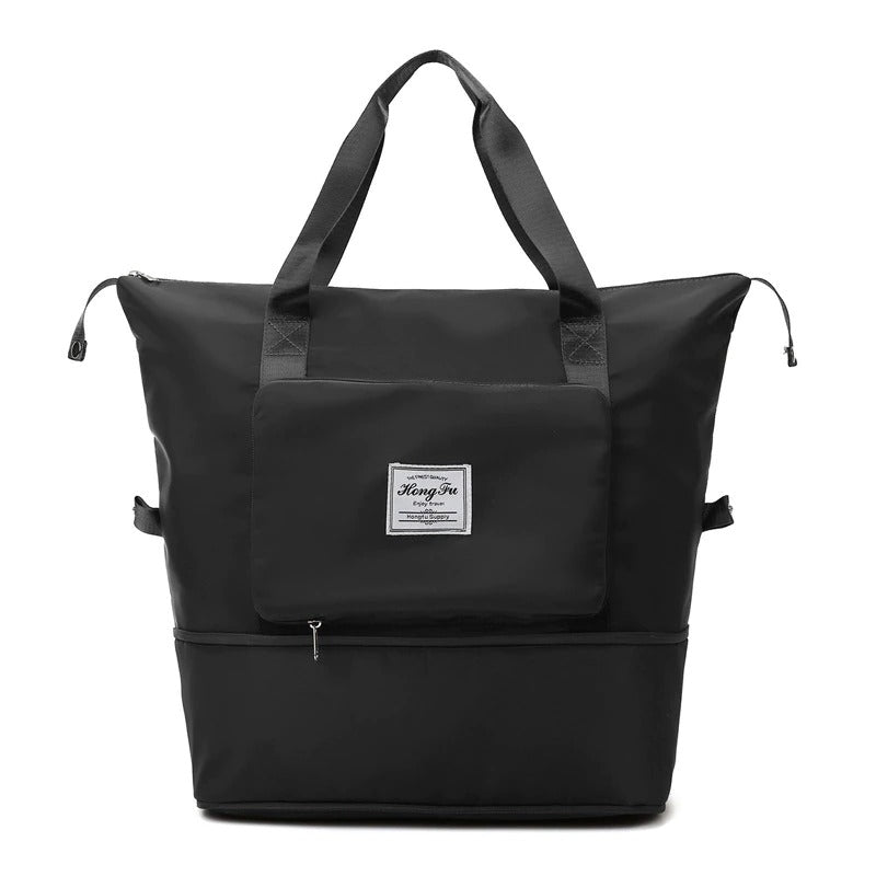 Women's expandable weekender travel bag, lightweight & waterproof. Perfect for extra packing space on any trip.