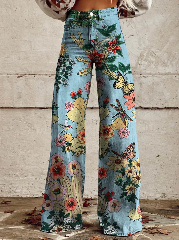Summer style women's baggy jeans with a long, loose fit, perfect for comfortable fashion.
