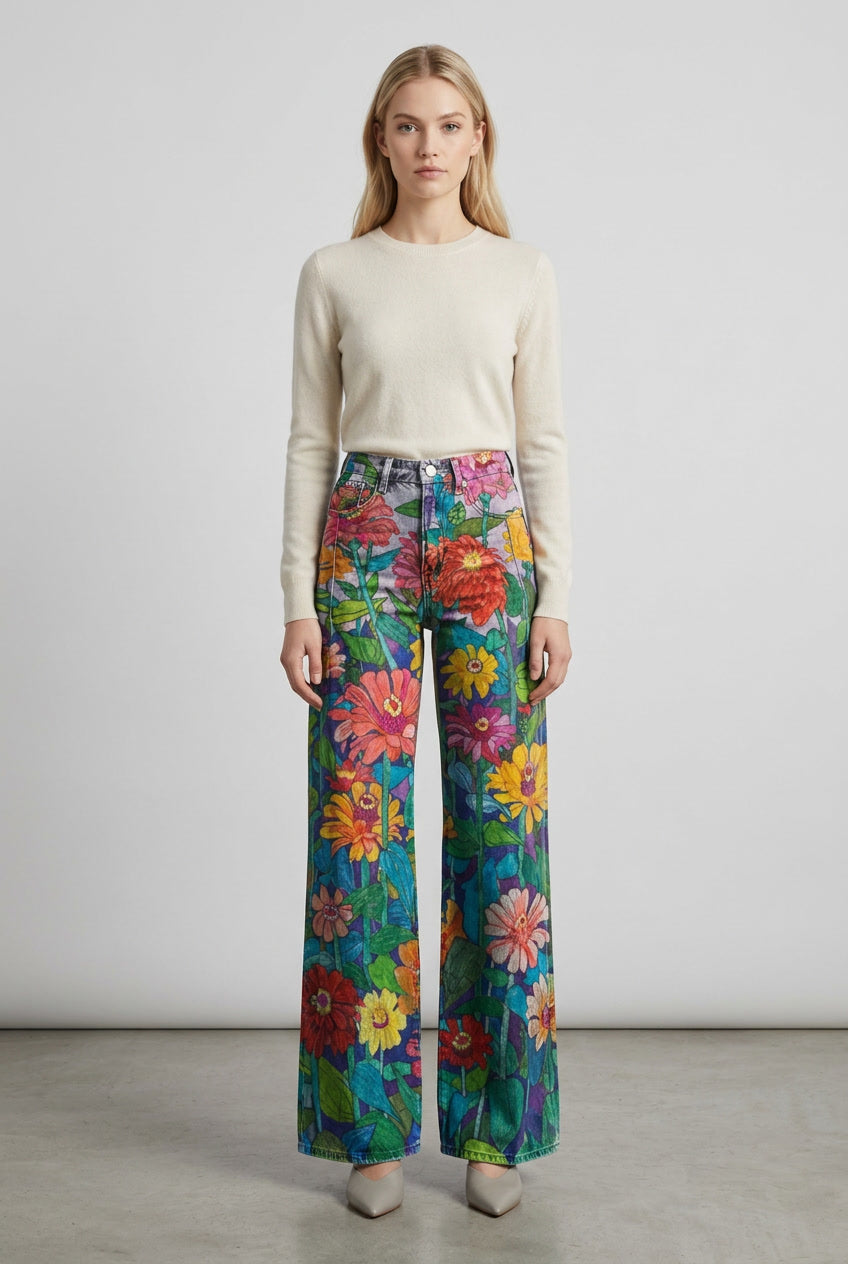 Comfortable long fit baggy jeans for women, ideal for casual wear and relaxed summer style.