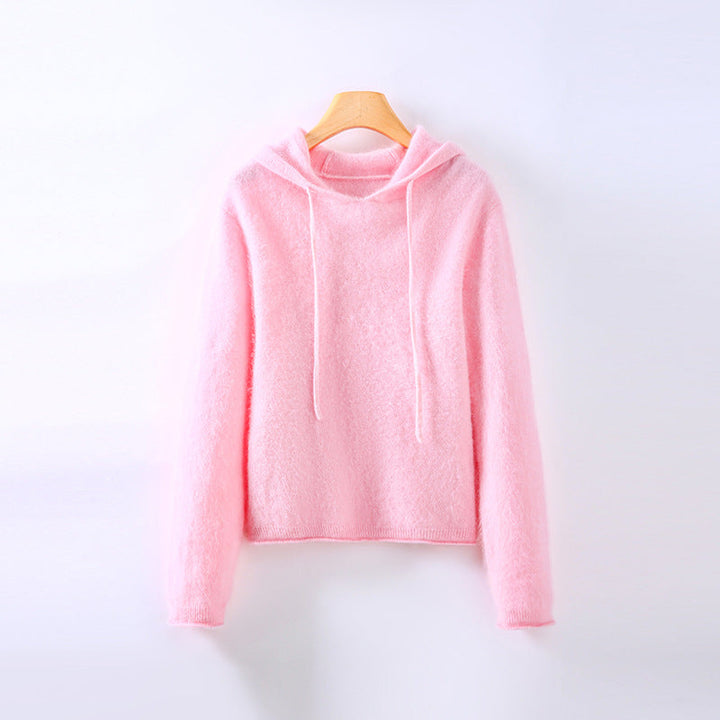 Cozy women's pullover hoodie, ideal for fall fashion & winter layers. Enjoy luxurious softness and comfort.