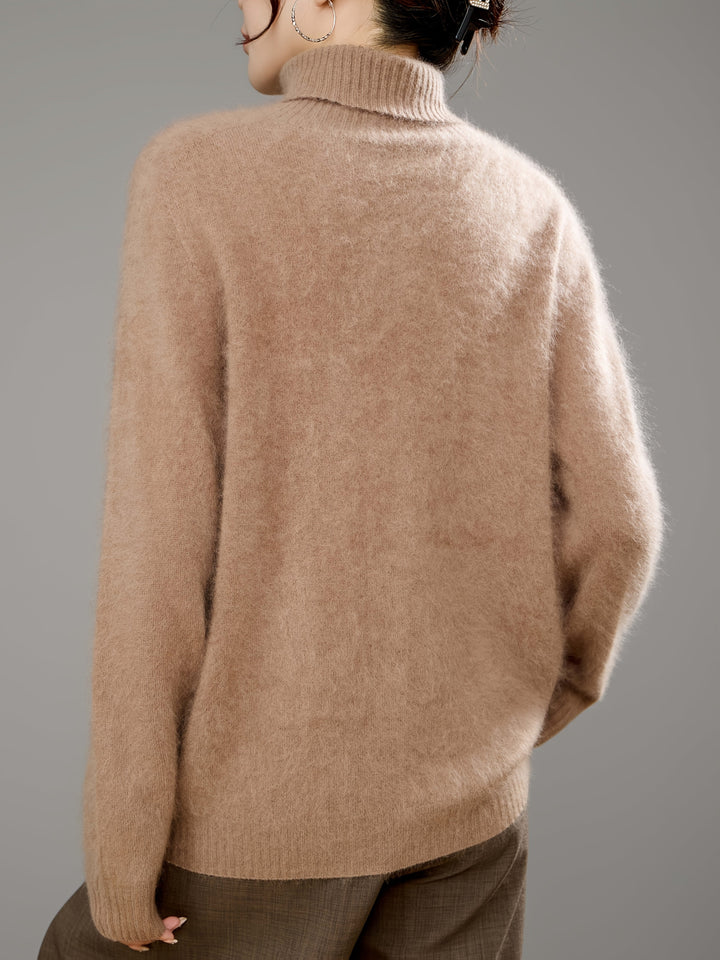 Warm & elegant women's turtleneck sweater, a luxurious addition to any winter wardrobe.