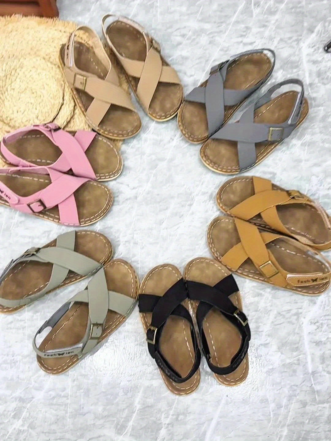 Women's Madeleine open-toe sandals, offering ultimate comfort and casual style for everyday wear.